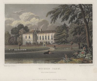 Wicken Park, Northamptonshire (värillinen kaiverrus) tekijältä Thomas Hosmer (after) Shepherd