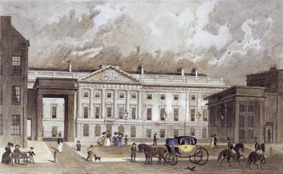 Nykyaikainen kaiverrus uudesta Royal Mintista, n. 1830 (käsinvärinen kaiverrus) tekijältä Thomas Hosmer Shepherd