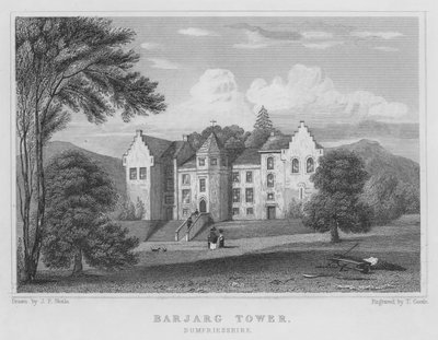 Barjarg Tower, Dumfriesshire (kaiverrus) tekijältä Thomas Hosmer Shepherd