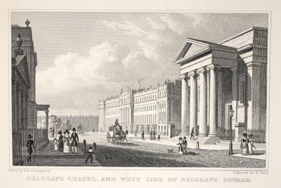 Belgrave Chapel ja Belgrave Squaren länsipuoli, pubista "London and it