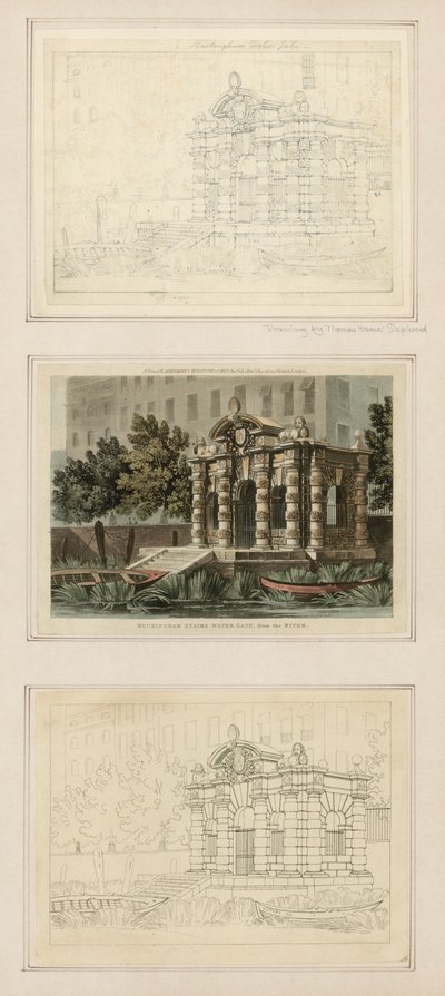 Buckingham Stairs Water Gate, joelta tekijältä Thomas Hosmer Shepherd