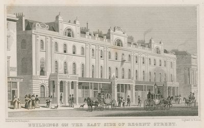 Rakennukset Regent Streetin itäpuolella Lontoossa tekijältä Thomas Hosmer Shepherd