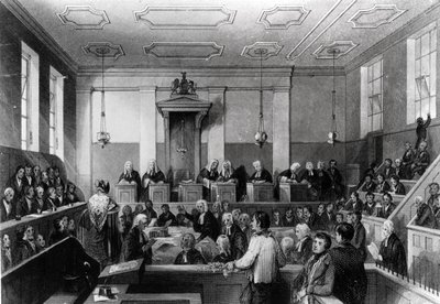 Central Criminal Court, Old Bailey, kaiverrus H. Melville tekijältä Thomas Hosmer Shepherd