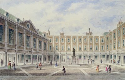 Pyhän Tuomaksen sairaalan sisäpiha, Southwark, Lontoo. tekijältä Thomas Hosmer Shepherd