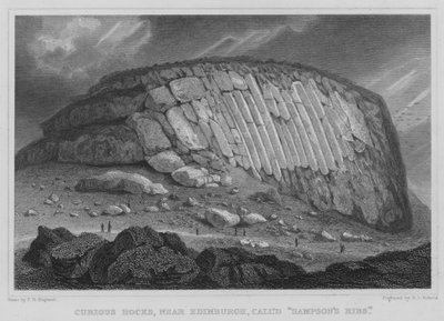Curious Rocks, lähellä Edinburghia, nimeltään Sampson