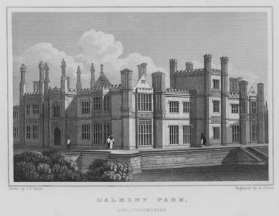 Dalmeny Park, Linlithgowshire (kaiverrus) tekijältä Thomas Hosmer Shepherd