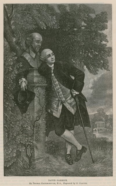 David Garrick, näyttelijä tekijältä Thomas Hosmer Shepherd
