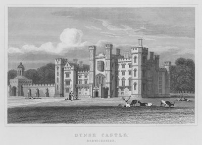 Dunse Castle, Berwickshire (kaiverrus) tekijältä Thomas Hosmer Shepherd