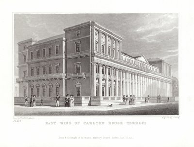 Carlton House Terracen itäsiipi tekijältä Thomas Hosmer Shepherd
