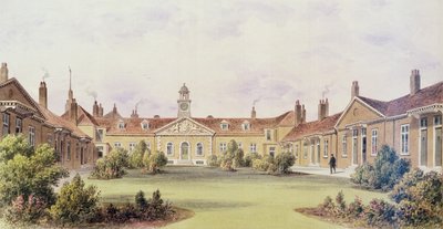Emanuel Hospital, Tothill Fields, 1850 tekijältä Thomas Hosmer Shepherd