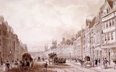 Holborn, Lontoo, 1830 tekijältä Thomas Hosmer Shepherd