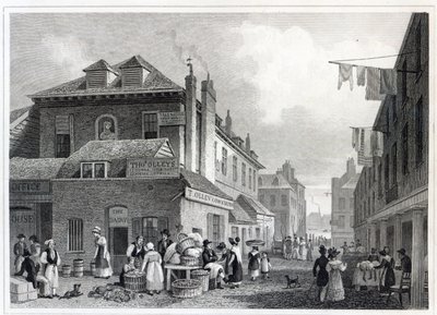 Hungerford Market, Strand, kaiverrus Thomas Barber, 1830 tekijältä Thomas Hosmer Shepherd