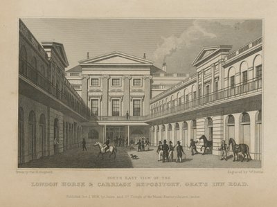 London Horse and Carriage Repository tekijältä Thomas Hosmer Shepherd