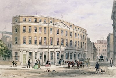 Uudet talot Gresham Streetin sisäänkäynnissä, 1851 tekijältä Thomas Hosmer Shepherd