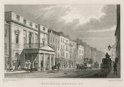 Pantheon, Oxford Street, Lontoo tekijältä Thomas Hosmer Shepherd