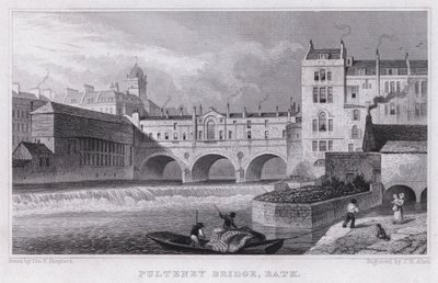 Pulteney Bridge, Bath (kaiverrus) tekijältä Thomas Hosmer Shepherd