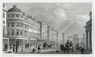 Regent Street, Lontoo, Quadrantista tekijältä Thomas Hosmer Shepherd