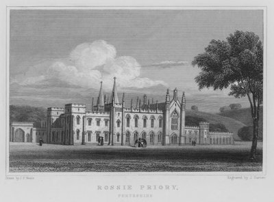 Rossie Priory, Perthshire (kaiverrus) tekijältä Thomas Hosmer Shepherd