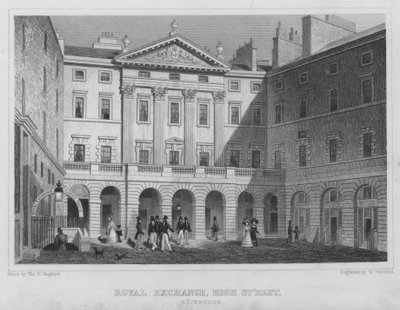 Royal Exchange, High Street, Edinburgh (kaiverrus) tekijältä Thomas Hosmer Shepherd