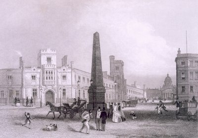 Köyhäsokeiden koulu ja Betlehemin sairaala, c1851-55. tekijältä Thomas Hosmer Shepherd