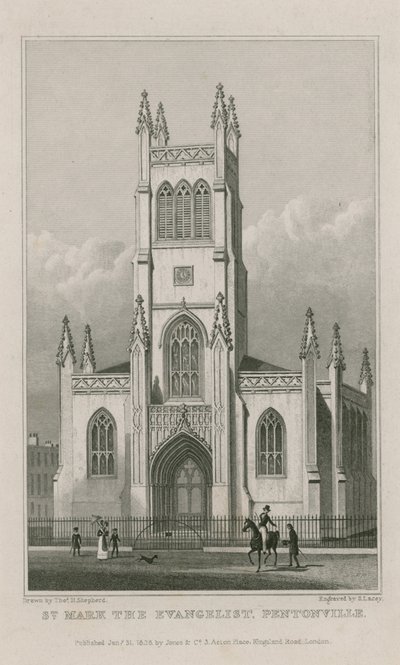 Pyhän Markuksen kirkko, Clerkenwell tekijältä Thomas Hosmer Shepherd