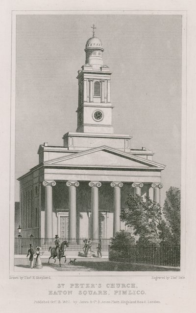 Pyhän Pietarin kirkko, Eaton Square, Pimlico tekijältä Thomas Hosmer Shepherd