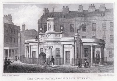 Cross Bath, Bath Streetiltä (kaiverrus) tekijältä Thomas Hosmer Shepherd
