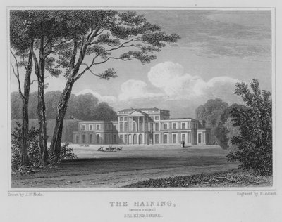 Haining, North Front, Selkirkshire (kaiverrus) tekijältä Thomas Hosmer Shepherd