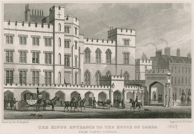 Kuninkaan sisäänkäynti House of Lordsiin, Westminster, Lontoo tekijältä Thomas Hosmer Shepherd