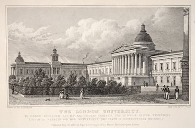 Lontoon yliopisto, "Lontoo ja sen ympäristö yhdeksäntoista vuosisadalla" -pubista. Jones und Co., 1827-1829 tekijältä Thomas Hosmer Shepherd