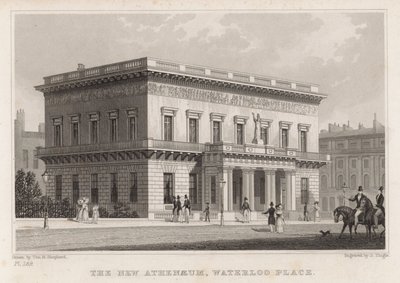 Uusi Athenaeum, Waterloo Place, Lontoo tekijältä Thomas Hosmer Shepherd