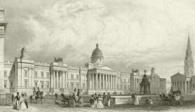 Uusi kansallisgalleria, Trafalgar Square, Lontoo tekijältä Thomas Hosmer Shepherd