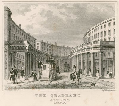 Quadrant, Regent Street, Lontoo tekijältä Thomas Hosmer Shepherd