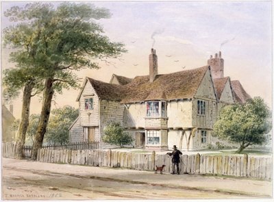 Rectorial House, Newington Butts, 1852 tekijältä Thomas Hosmer Shepherd