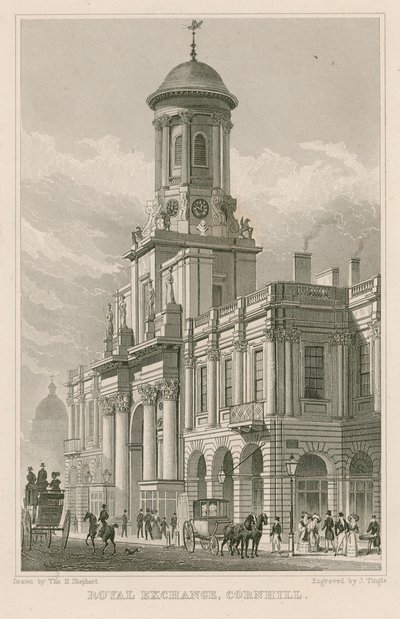 Royal Exchange, Cornhill, Lontoo tekijältä Thomas Hosmer Shepherd