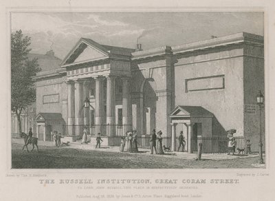 Russell Institution, Great Coram Street, Lontoo tekijältä Thomas Hosmer Shepherd