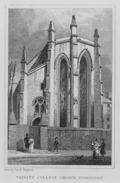 Trinity College Church, Edinburgh (kaiverrus) tekijältä Thomas Hosmer Shepherd