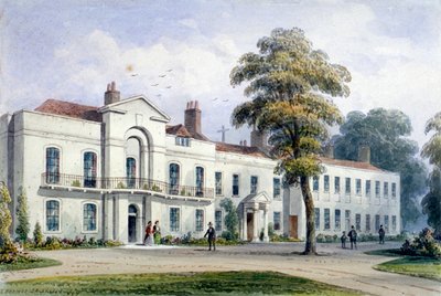 Näkymä Brompton Lodgesta, Kensington, Lontoo, 1857 tekijältä Thomas Hosmer Shepherd