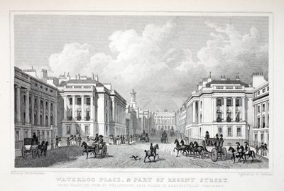 Waterloo Place ja osa Regent Streetistä pubista "London and it