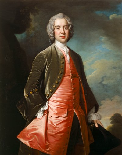 Abraham Acworth Esq. n. 1745 (öljy kankaalle) tekijältä Thomas Hudson