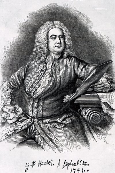 George Frederick Händel, 1749 (mezzotint) tekijältä Thomas Hudson