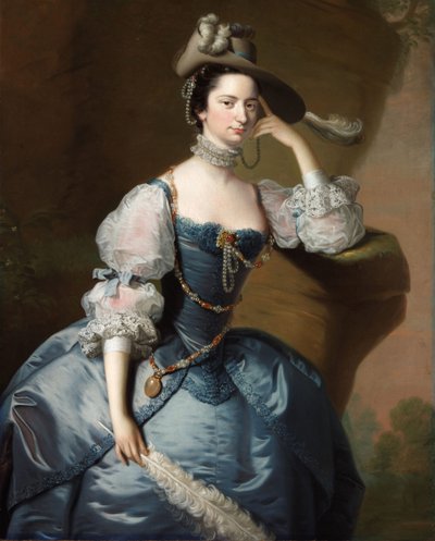 Margaretin muotokuva, Lady Oxenden, n. 1755 tekijältä Thomas Hudson