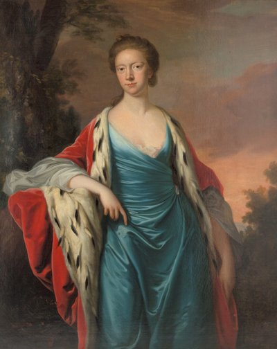Ison-Britannian prinsessa Mary 1723-1772, Hessen-Kasselin Landgravine, 1750-luku. tekijältä Thomas Hudson