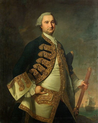kontra-amiraali Richard Tyrrell (1716/7-1766) tekijältä Thomas Hudson