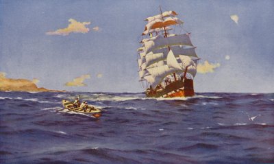 Valparaison ulkopuolella (värilitografia) tekijältä Thomas J. Somerscales