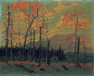Poltettu maa auringonlaskun aikaan, 1915 tekijältä Tom Thomson