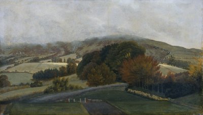 Carneddau-vuoret Pencerrigistä, noin 1776 (öljy paperille kankaalle). tekijältä Thomas Jones