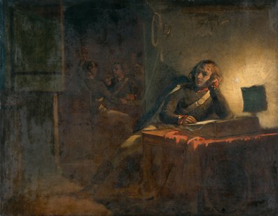 Sisätiloja brittiläisten upseerien kanssa (öljy kankaalle) tekijältä Thomas Jones Barker