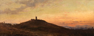 Tuulimylly auringonlaskun aikaan (öljyä aluksella) tekijältä Thomas Jr. Whittle