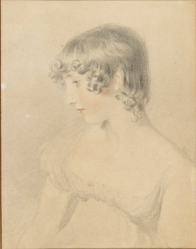 Susan Bloxamin rintakuva, käännetty profiilissa vasemmalle, 1818 tekijältä Thomas Lawrence